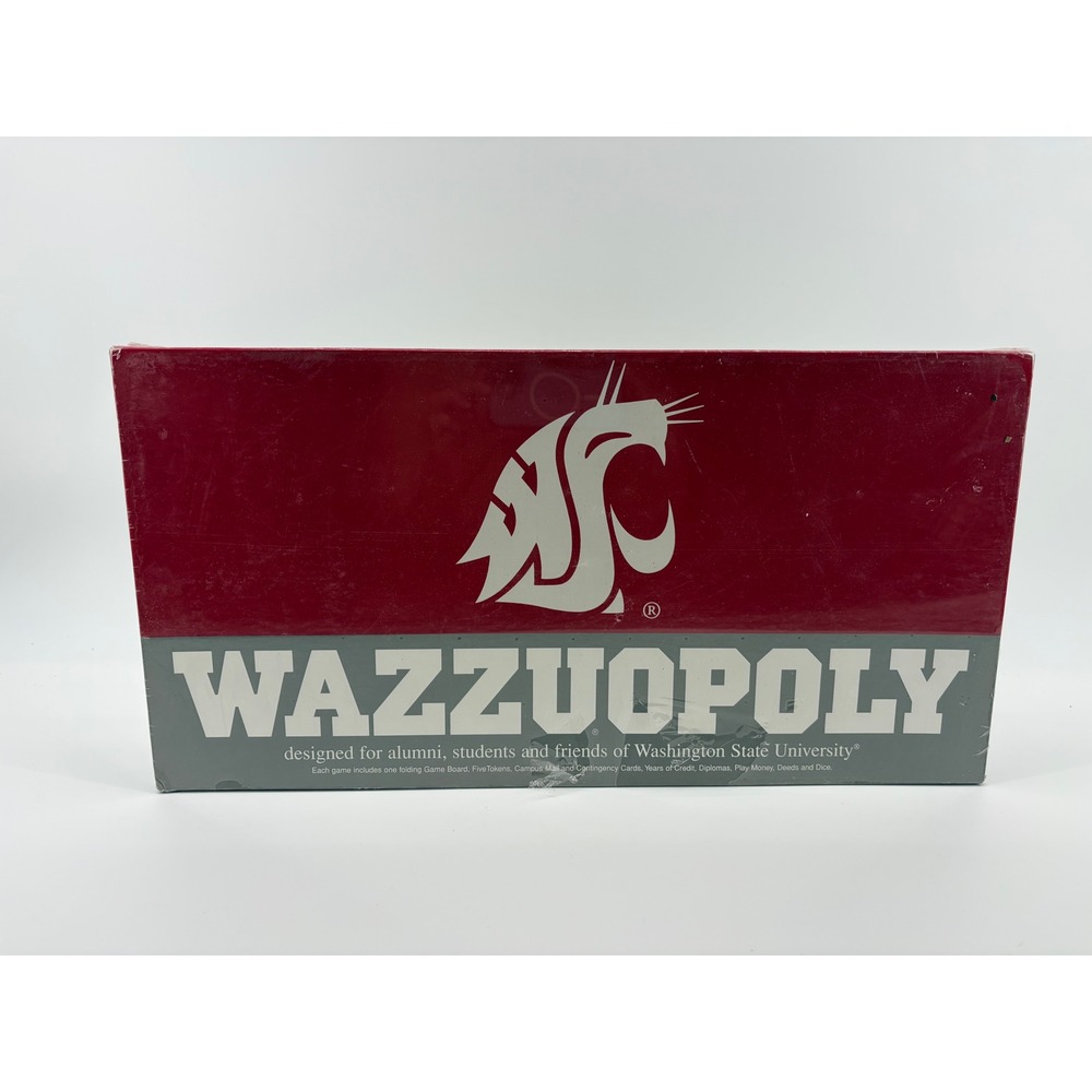 Late‎ For The Sky Wazzuopoly Board Game WSU Cougars Crimson Gray New Sealed